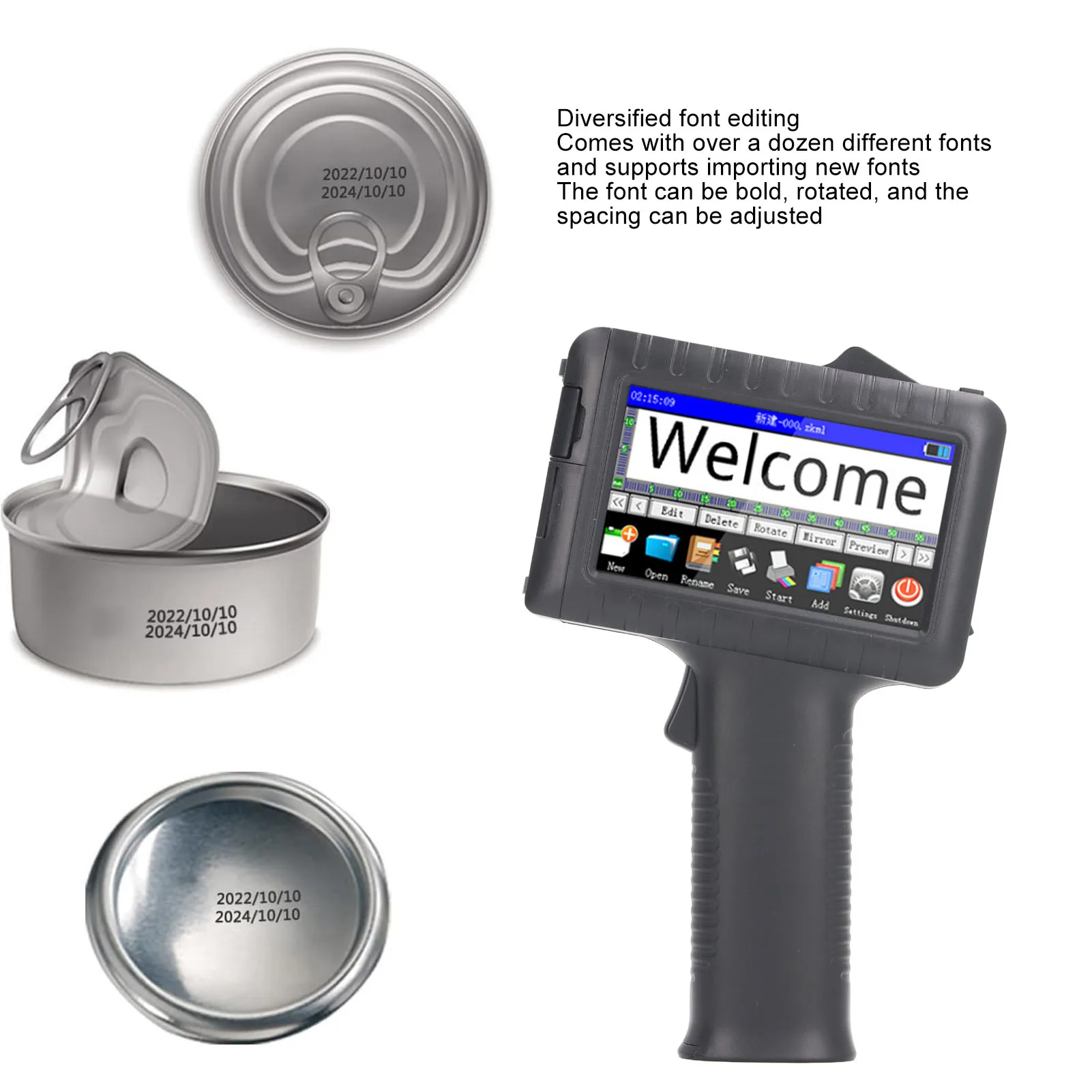 KD481 N Handheld Inkjet Printer HD LED  Support Multi Language Portable Mini Logo Printer Handheld Inkjet Printer