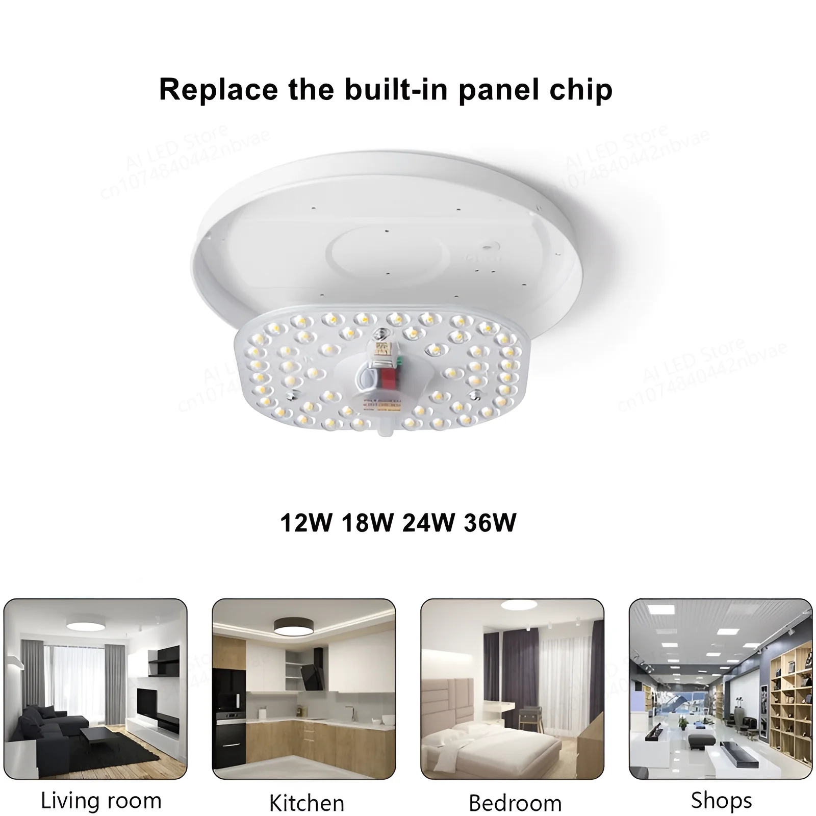 Square LED Panel Circle Ring Light 12W 18W 24W 36W LED Ceiling decoration Ceiling Lamp AC220V 230v 240v downlight 6