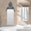 Moai Statue Paper Towel Holder Paper Towel Holder Resin Material Bathroom Tissue Box Home Storage Kitchen ganizer Dispenser 3
