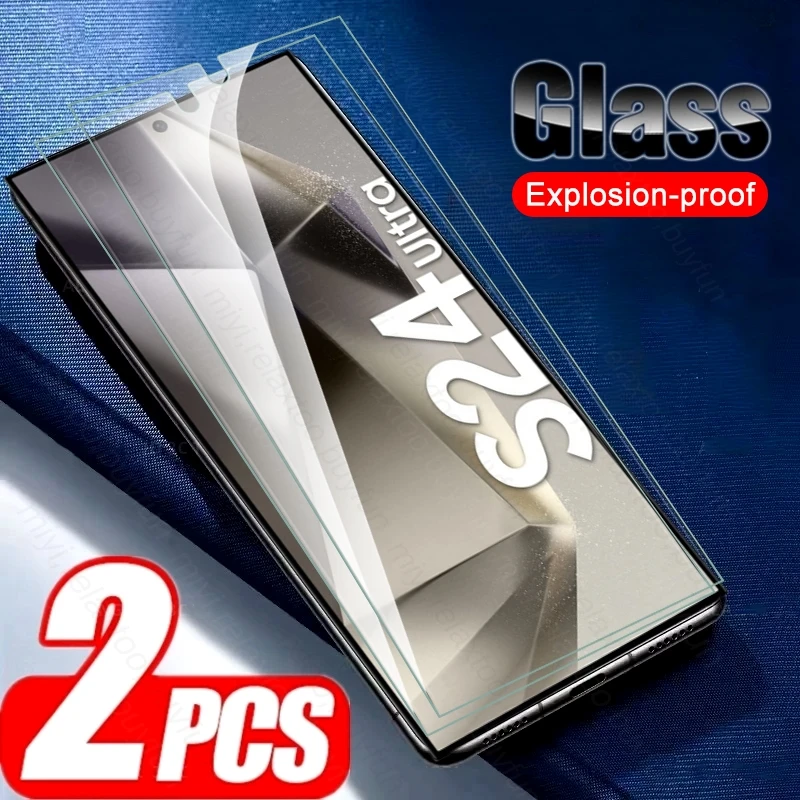 Custodia Protettiva In Vetro Hd Da 2 Pezzi Per Samsung S24 Ultra 9H Vetro Temperato Premium Sams24 Sumsung S 24 Ultra Plus S24Ultra S24 +