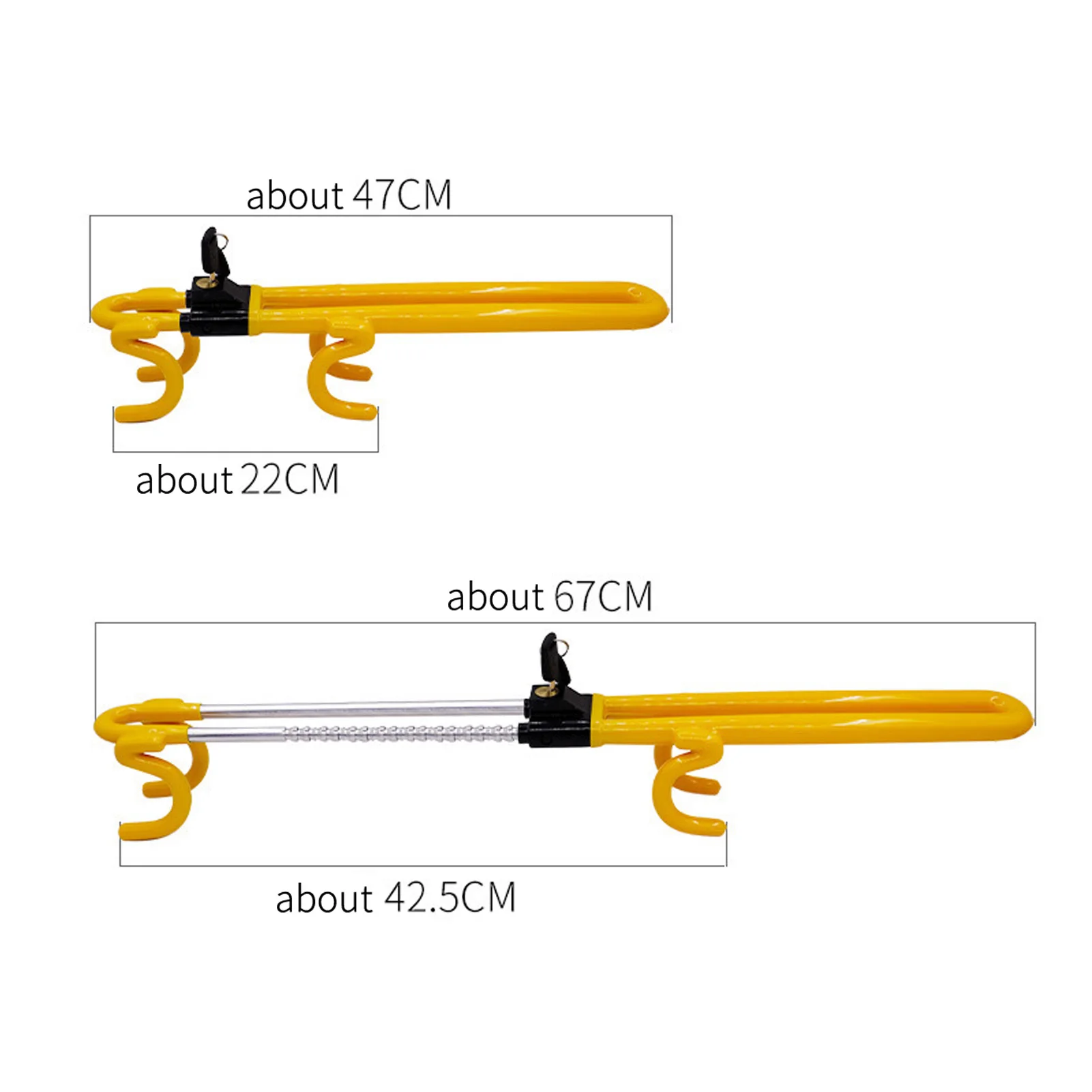 Steering Wheel Lock for Cars Anti-Theft Car Steering Wheel Lock Length Adjustable for Truck SUV Car
