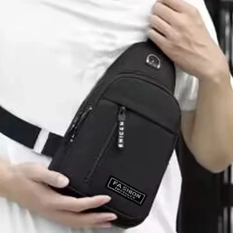 New Multifunctional Chest Bag Men's Fashion Trend Oxford Cloth Shoulder Bag Korean Style Casual Waterproof Messenger Bag Handbag