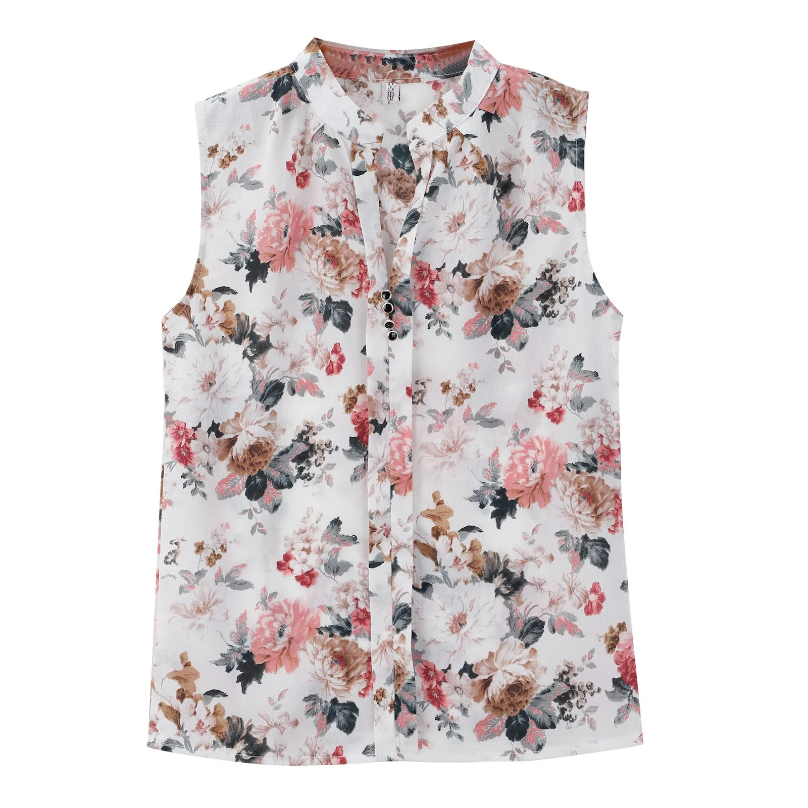

Women's 's Casual Strpe Top Shirt Printed Chiffon Elegant Loose Top Shirt Casual Breathable Sleeveless Solid Shirts Cardigan