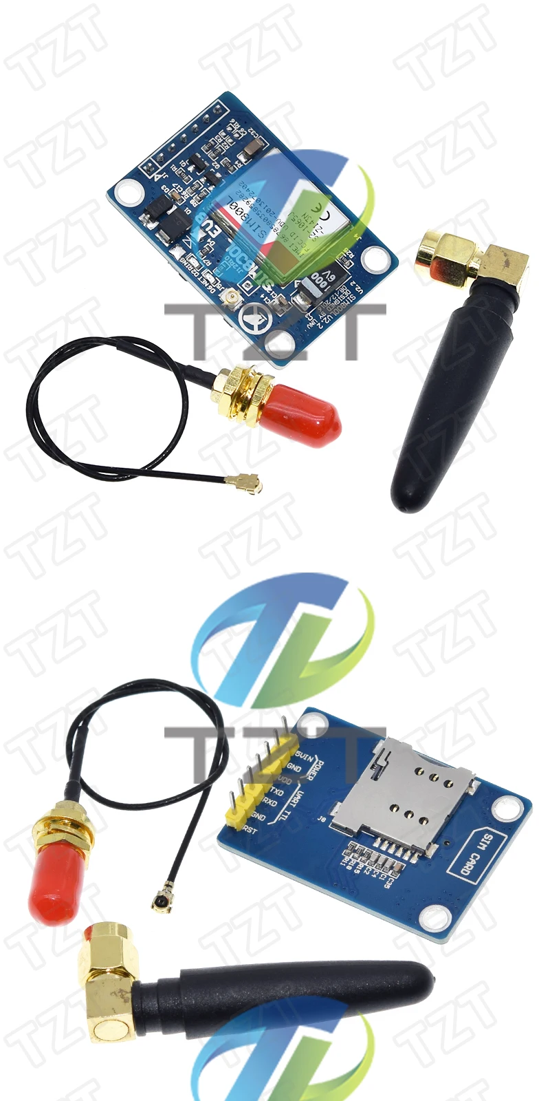 TZT SIM800L V2.0 5V GSM/GPRS Modul Quad-Band mit Antennenkabelkappe – Detail 4