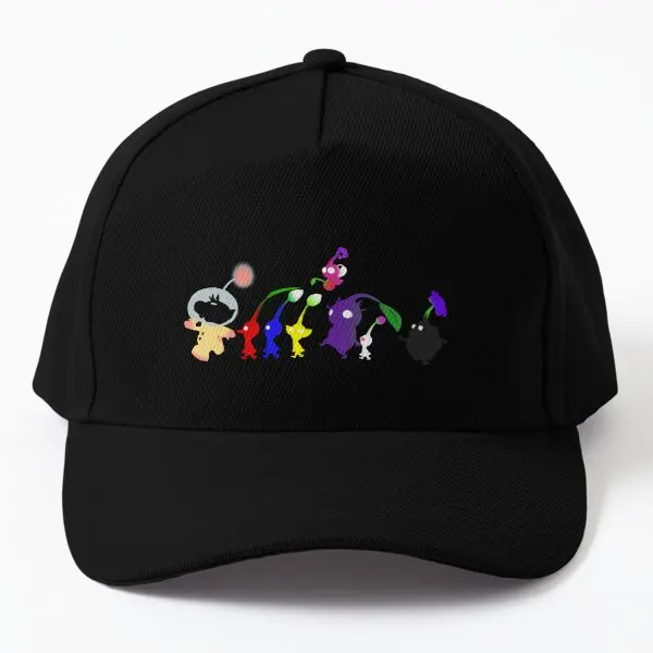 

Pikmin Colored Silhouettes Baseball Cap Hat Boys Printed Czapka Summer Mens Outdoor Sun Black Snapback Solid Color Sport