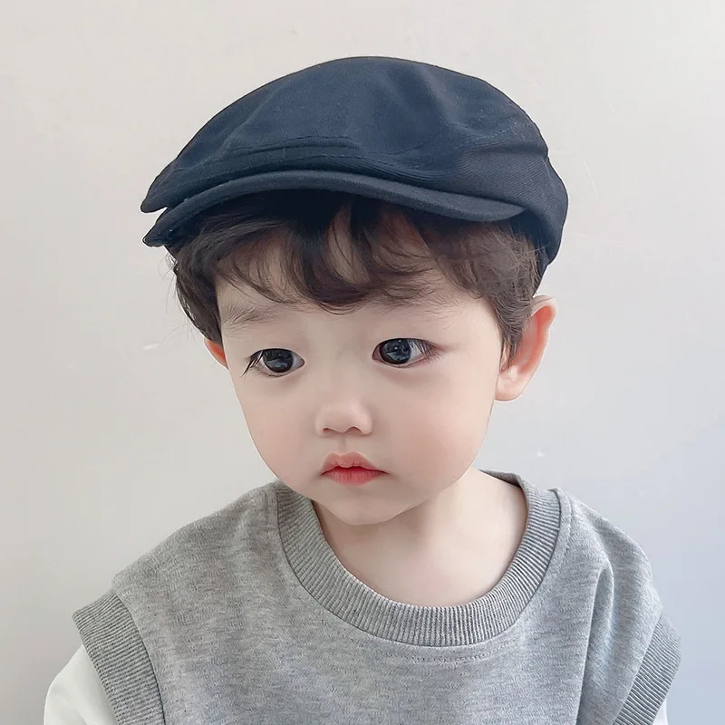 Korean style baby boys fashion letters embroidery peaked cap Kids casual Hats