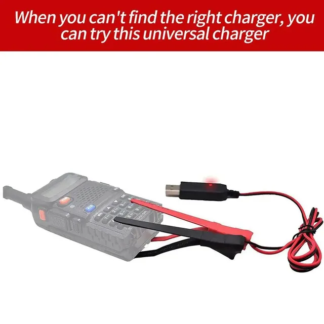 Новый универсальный USB-кабель для зарядного устройства Baofeng Walkie Talkie для UV-5R UV-82 BF-888S TYT Retevis, двустороннее радио со световым индикатором 3