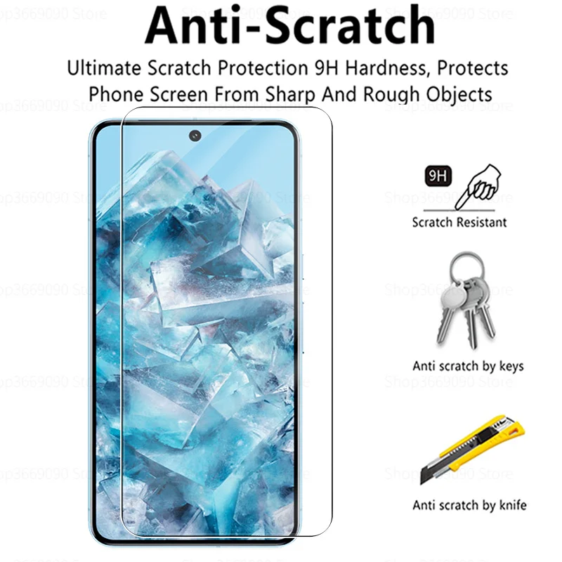 4-in-1 Tempered Glass Case with Screen and Camera Lens Protection
