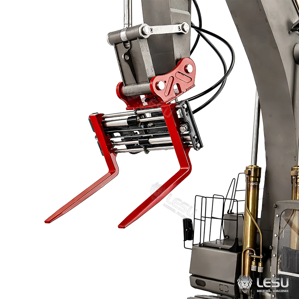 Détail du vérin hydraulique sur la Fourche Rotative 270° AT-C0041, pièce de rechange pour Robot Tank RC
