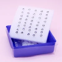 Nora 20 Pair Rhinestone Crystal Ear Stud 4