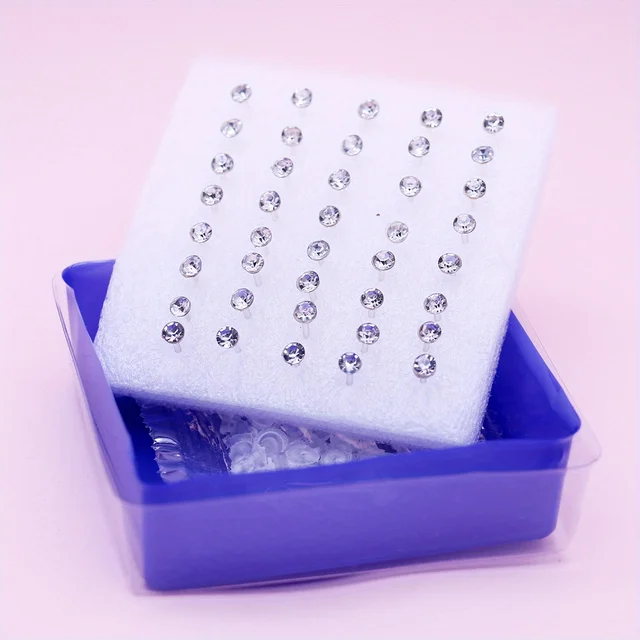 Nora 20 Pair Rhinestone Crystal Ear Stud 4