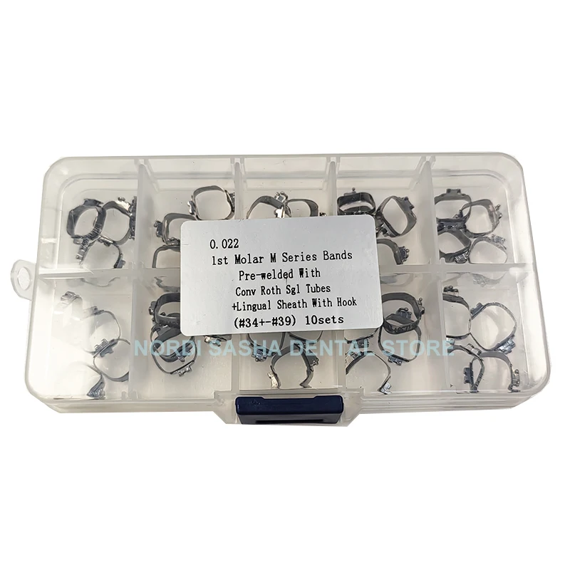 Componenti Ortodontici AZDENT Fasce Ortodontiche Con Tubo Buccale Per Molare - Sistema MBT 0.022, In Acciaio Inox, Per Ortodonzia Elastici Ortodontici 5/16 - Foto 11