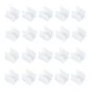 100Pcs Whiteboard Pen Clips Plastic Adhesive Pen Holders Pen Clamps for Storing Pens and Pencils White Color 1
