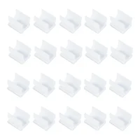 100Pcs Whiteboard Pen Clips Plastic Adhesive Pen Holders Pen Clamps for Storing Pens and Pencils White Color 1