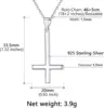 PROSILVER Inverted Cross Necklace Men Women Satanic Jewelry Gift Satanism Occult Devil 925 Sterling Silver Upside Down Cross 6