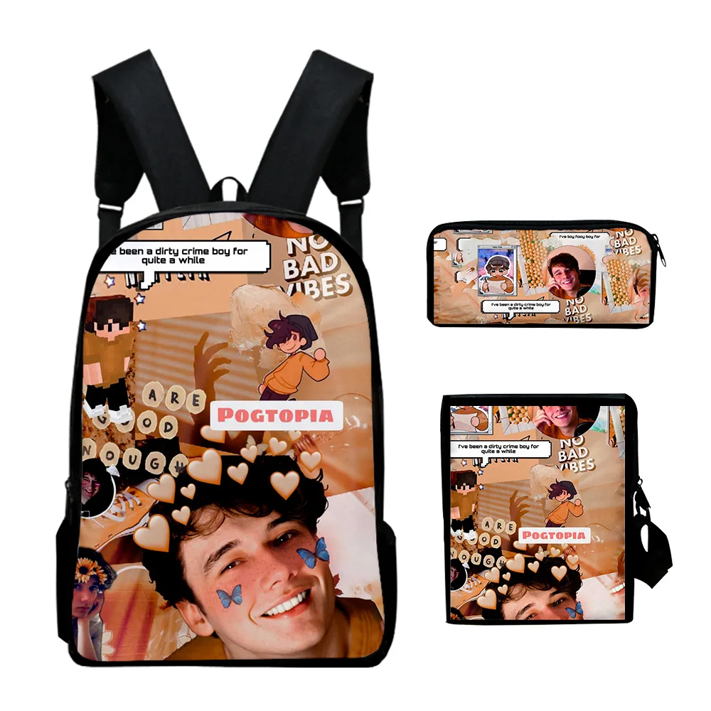 

Classic Novelty Wilbur soot 3D Print 3pcs/Set pupil School Bags Laptop Daypack Backpack Inclined shoulder bag Pencil Case
