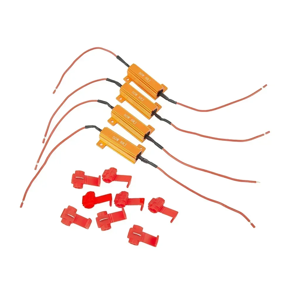 Flash Turn Signal Lights Blinking Tool Decoders LED Load Resistors Fix 12V-24V Accessories 50W 8ohm Set Sale New