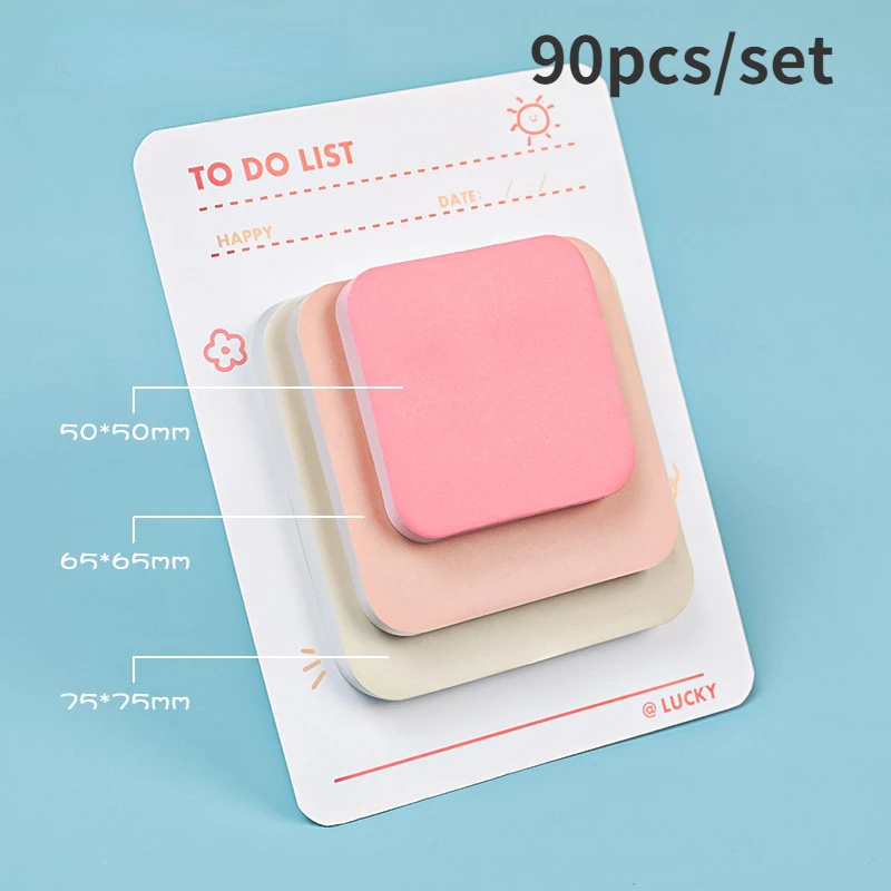 4set/pack Ins Style Colorful Note Pads Student Notes Message Sticky Paper Multi-layer Size Hand Account N Times Stic