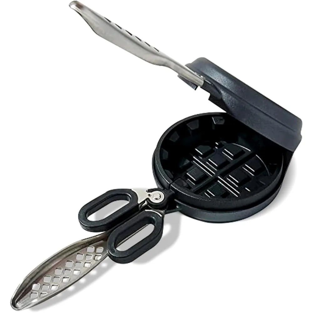 Stuffed Waffle Iron, Belgian Waffle Maker, Dual Nonstick Pans, Cool-to-the-Touch Handles, Gas and Electric Stovetop