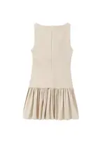 Women's Ruffled Mini Dress with Bows, O Neck, Sleeveless, Back Zipper, Female Dresses, Chic Fashion - Image 3