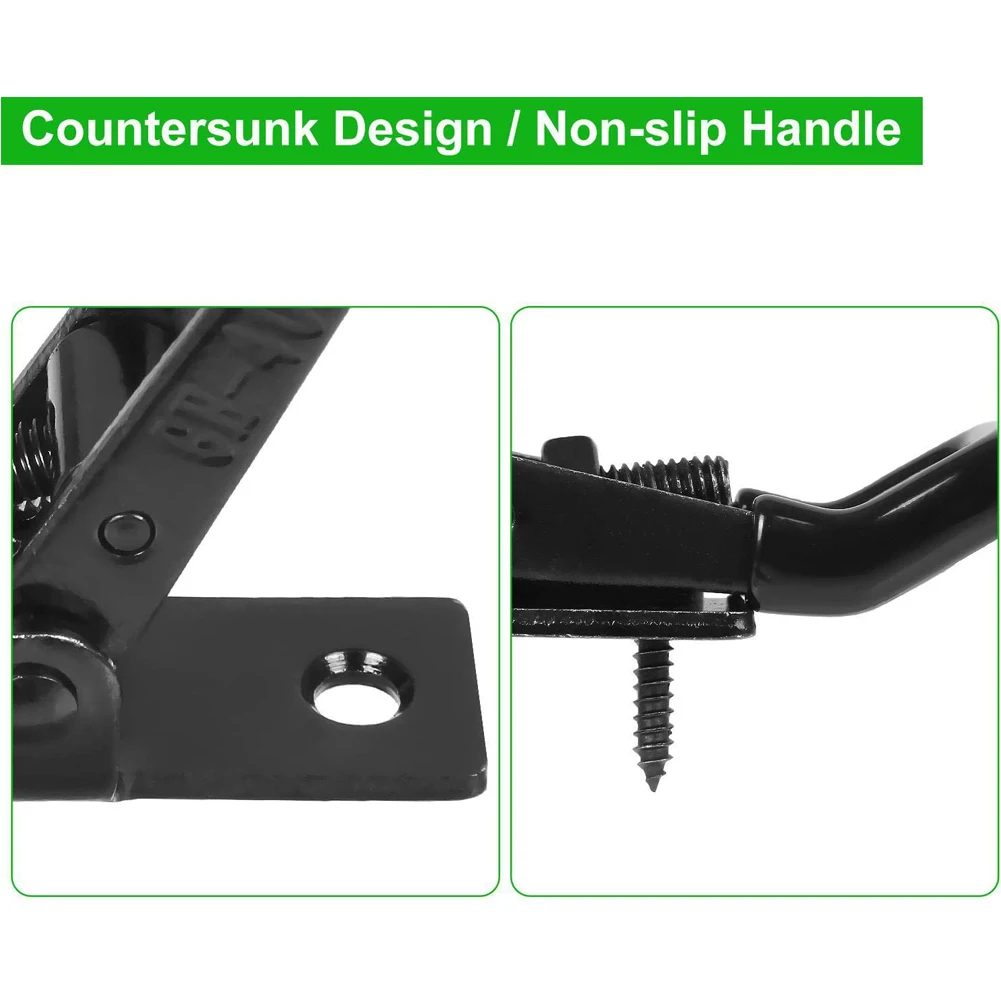 4pcs Adjustable Toolbox Case Metal Toggle Clamp Latch Catch Clasp Quick Release Anti-Slip Push Pull GH-4001 Toggle Catch Clip