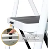 3 Step Ladder, 400lbs Ergonomic Folding Stool with Anti-Slip Pedal, Step Stool with Padded Handle for Kitchen 3