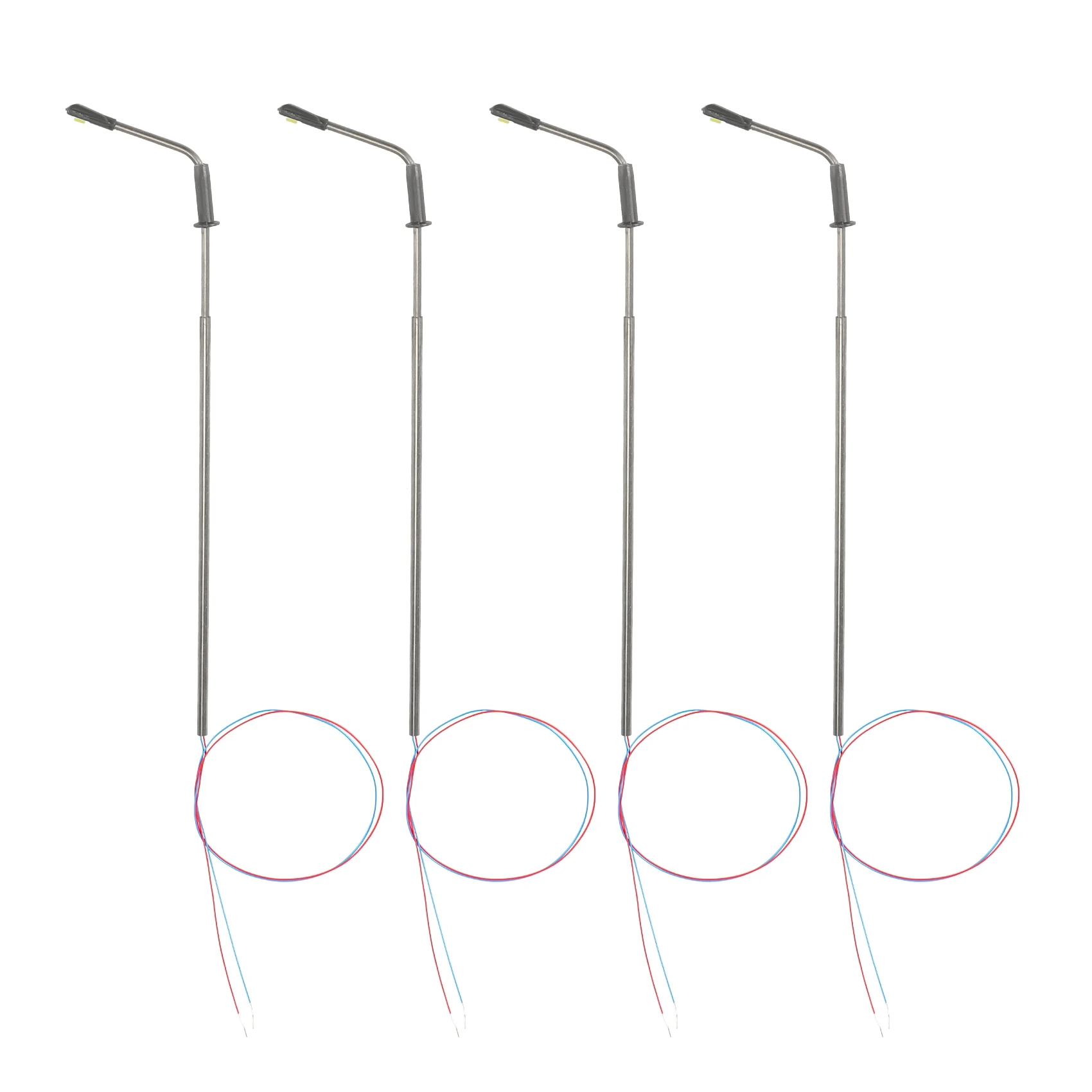 Nagoyuki 20 Lampadaires LED HO 1:87 – 10 Cm, Blanc, 3V 20mA, Modélisme Ferroviaire, échelle OO/HO