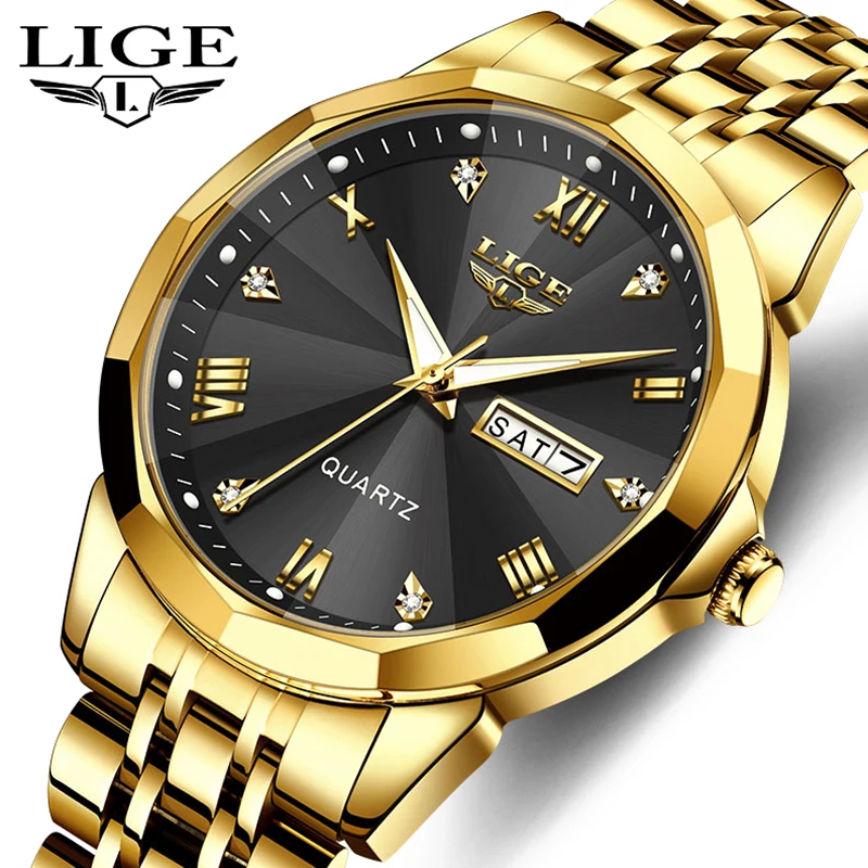 LIGE Top Brand Luxury Fashion Diver Watch Men 30ATM Waterproof Date Clock Sport Watches Mens Quartz Wristwatch Relogio Masculino
