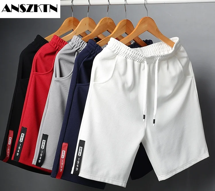 

ANSZKTN New Style Elastic Waist Letter Printing Casual sweatshorts Outdoor Elastic Tether Mens Summer Shorts