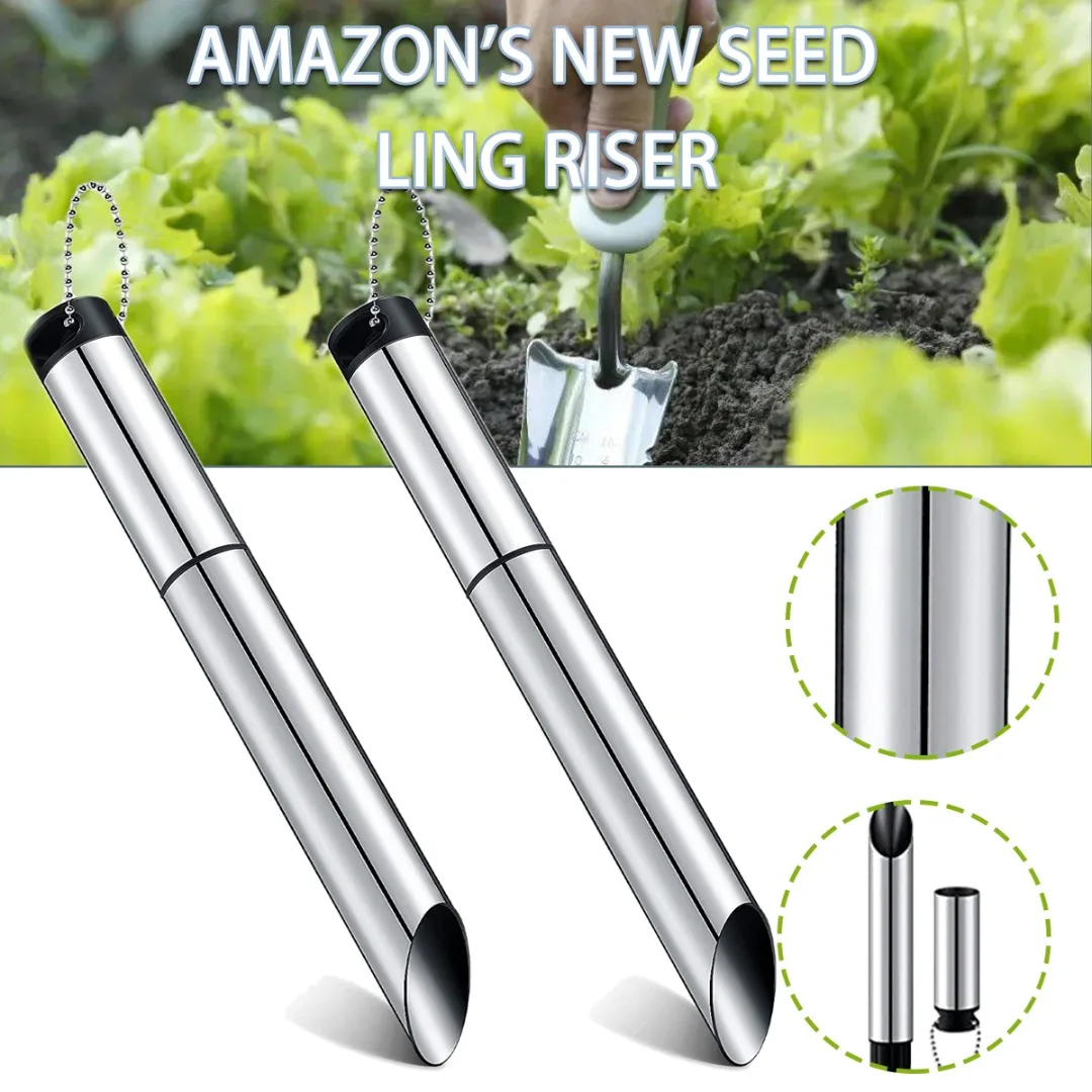 

Stainless Steel Garden Bulb Planter Transplanter Manual Hole Digger Planter Home Gardening Planting Tools