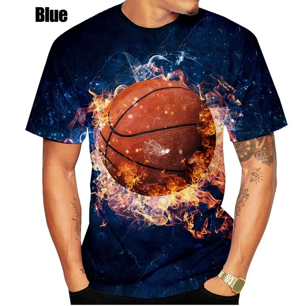 Men's Team Basketball Jersey T ShirtSet 3D Print Sports Short Sleeve  Breathable Tracksuit For Man Oversized Clothes Summer 6XL