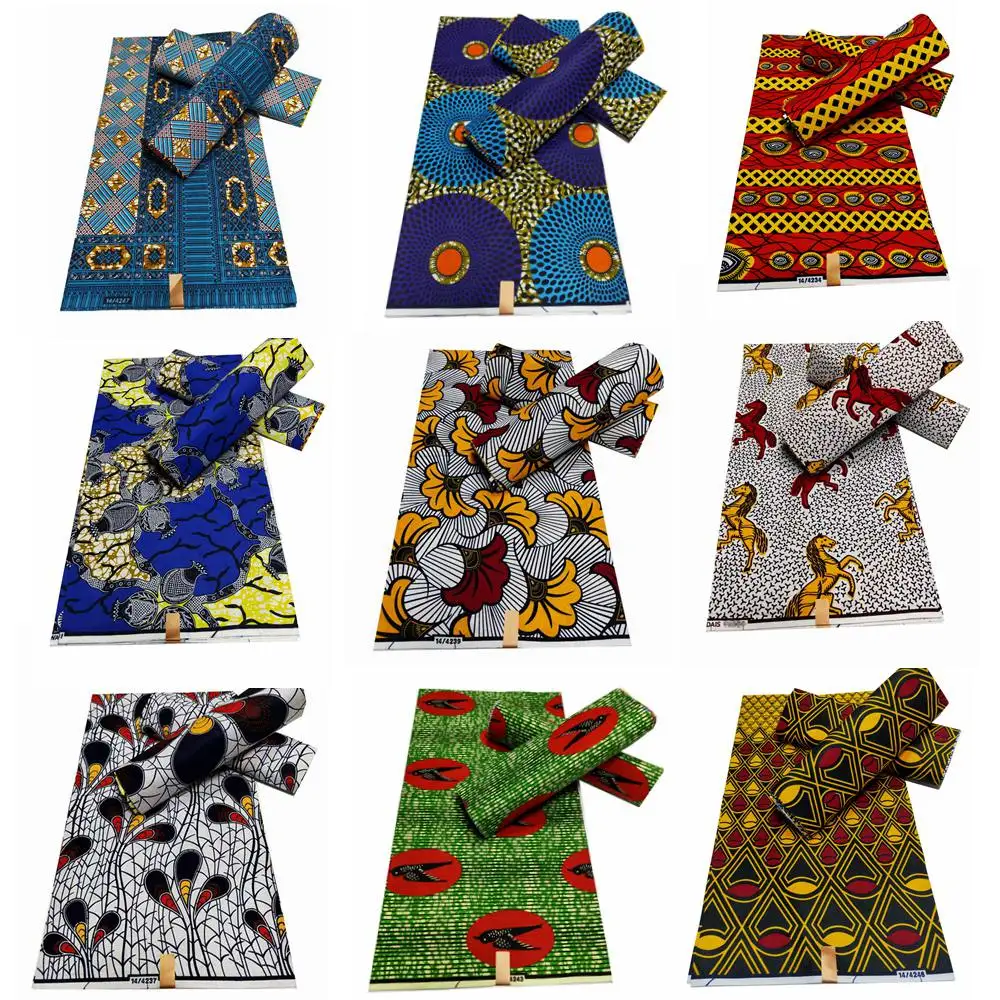 

Veritable Super V Real Wax Guaranteed Wax Prints Real Dutch Hollandais Loincloth African Dress 100% Cotton Fabric 6 Yards Batik