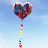 Heart Shaped Soft Kite Inflatable Nylon Adult Kite Cometa Gigante Children's Kite Tear Resistant and Easy To Fly Beach Kites 2