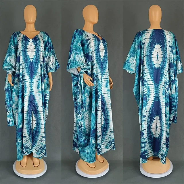 Robes africaines pour femmes Hijab caftan imprimé ample Boubou Robe afrique vêtements Ankara Dashiki dubaï Abaya écharpe Robe Caftan Robe