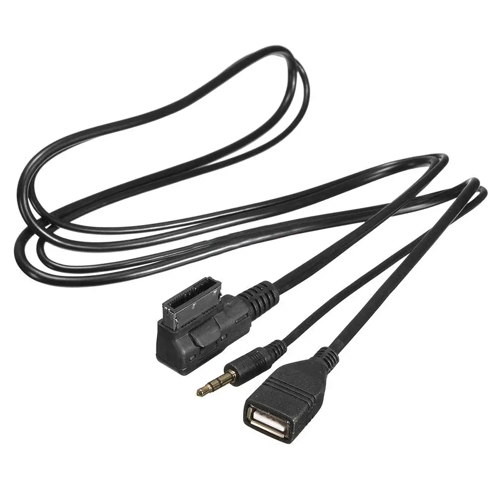3.5mm AUX Audio Cable Music MDI AMI MMI Interface USB+Charger for Audi A6L A8L Q7 A3 A4L A5 A1 S5 Q5 Need For AMI Interface