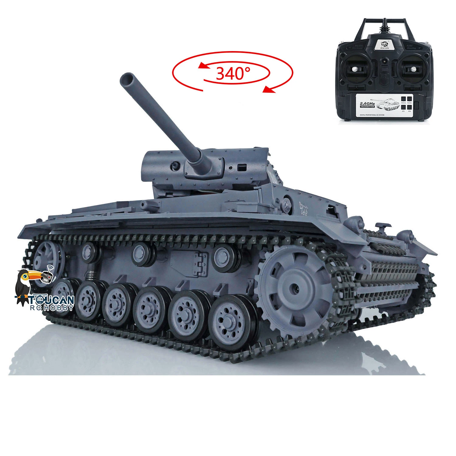 Char RC HengLong 1/16 Professionnel - Tank Robot Télécommandé pour Collectionneur