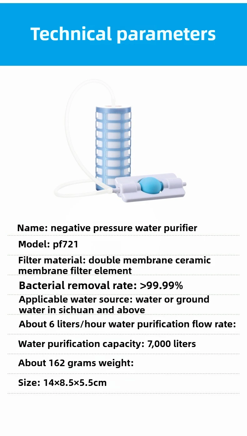 Description Picture 2 of itemWater Filter Straw, Camping Water Filtration System, Water Purifier Survival ,Lightweight Reusable for Camping, Hiking, Travel