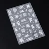3D White Flower Nail Art Stickers Cute Floral Adhesive Sliders Acrylic Decoration Decals DIY Nail Charms Adhesive Accessories 6