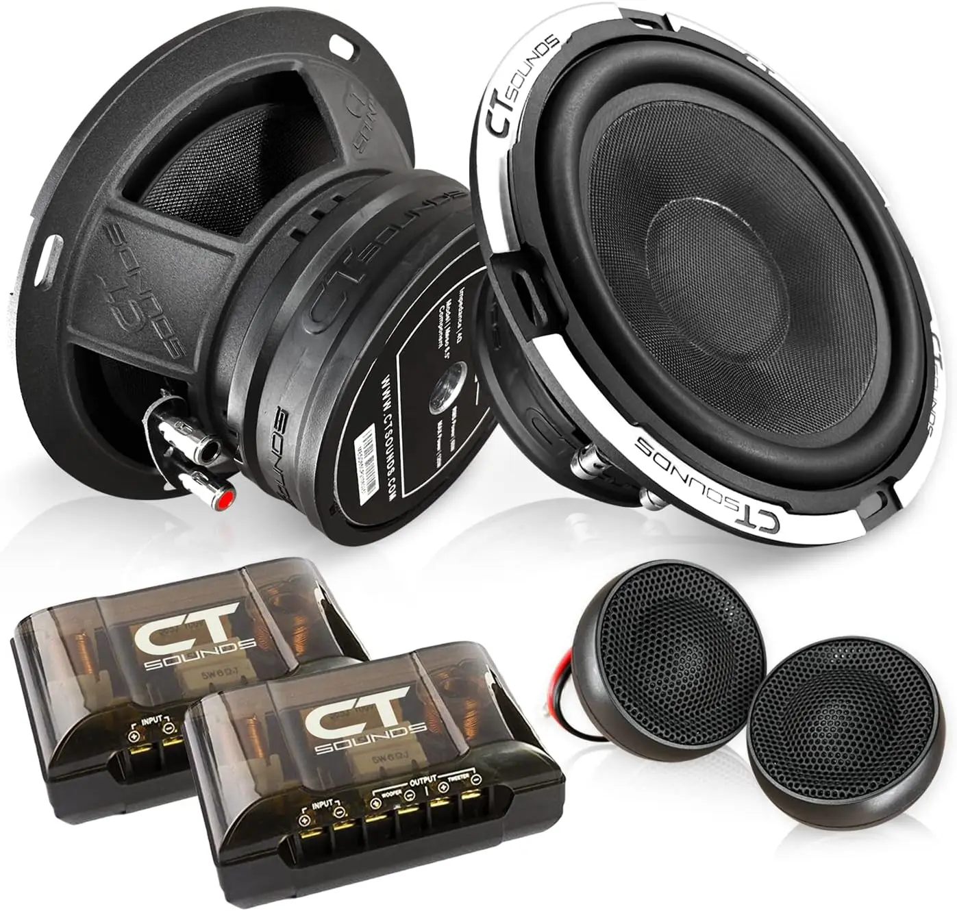 6.5&rdquo; 320 Watt 2-Way Premium Component Car Speaker Set