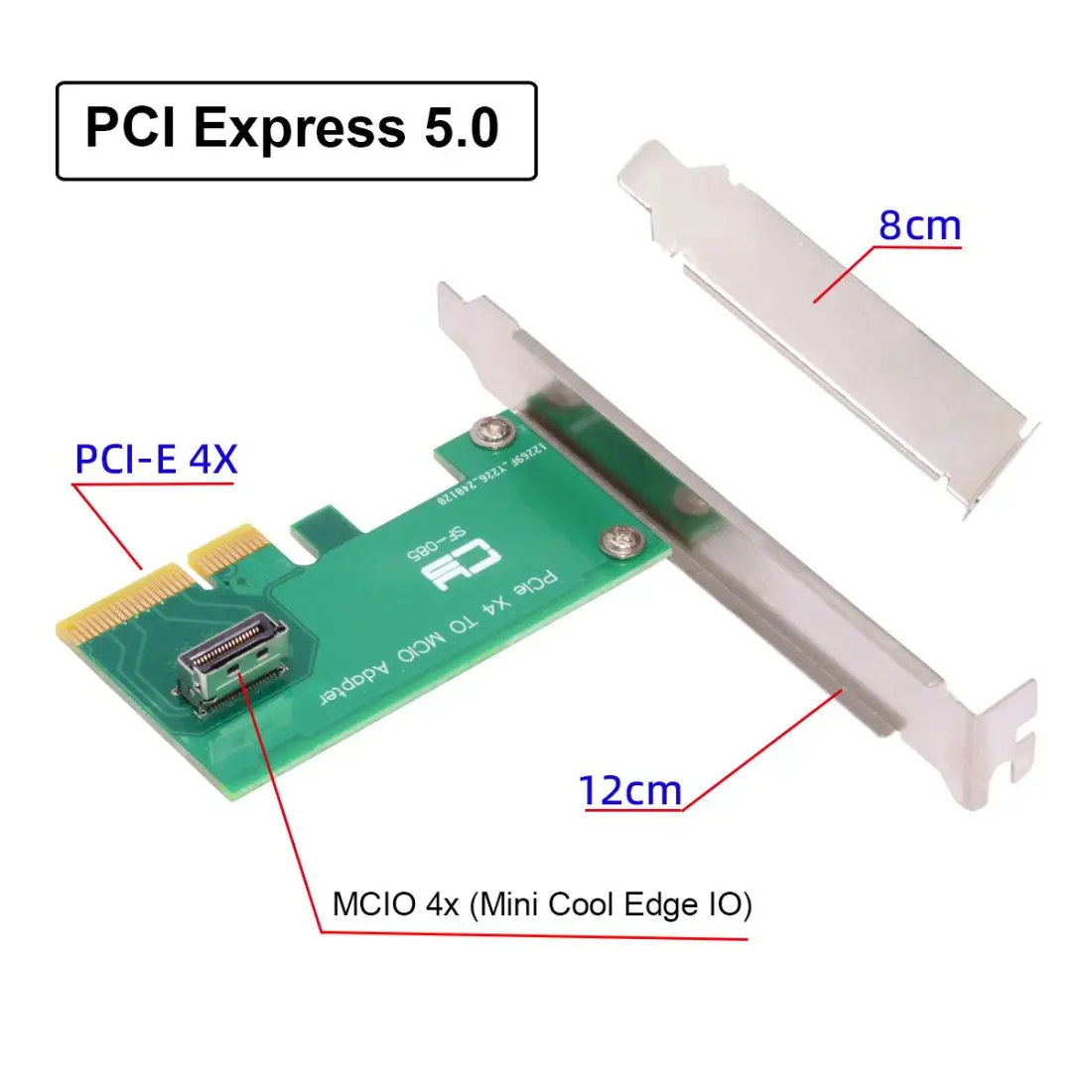 

Адаптер ChenYang PCI-E 4X к PCI-E 5,0 MCIO 4X 38Pin SFF-TA-1016