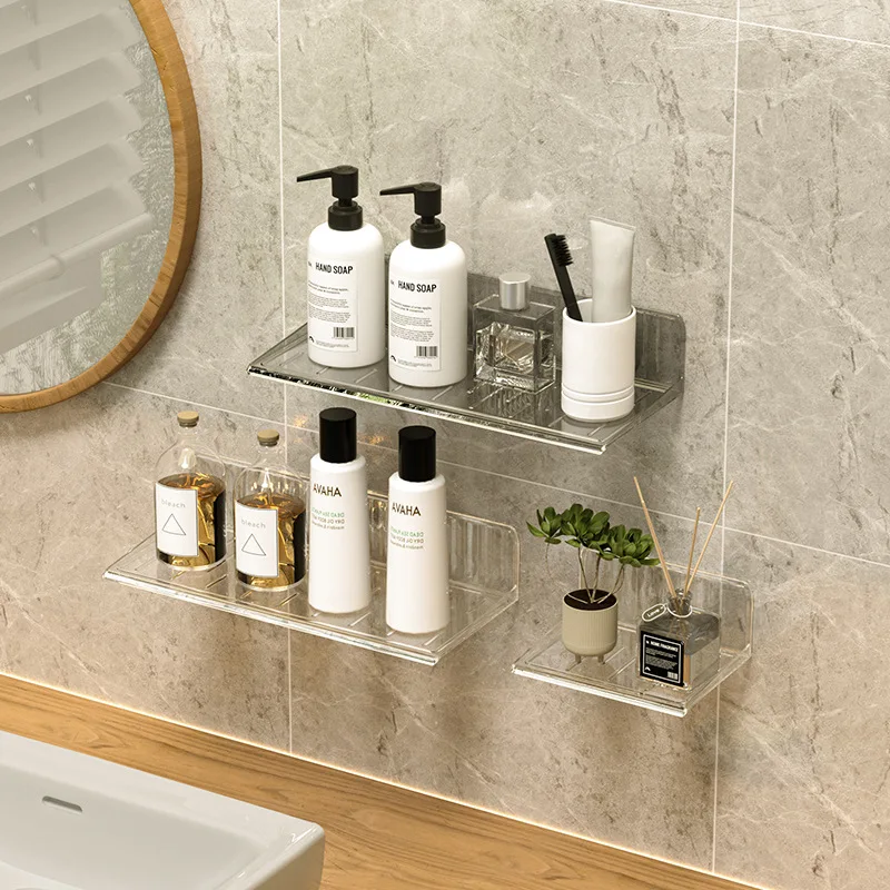 3478 Bathroom Mirror Cabinet Storage Box Wall-Mounted Home Washstand Cosmetics Pupils Makeup Shelf 2