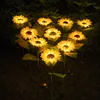 Solar Sunflowers LED Light Outdoor Waterproof Home Flower Lamp Courtyard Pathway Garden Decoration Lamp Lawn Landscape Lighting 6