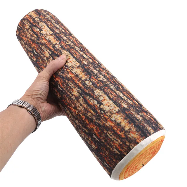 Stump Cushion Creative Big Willow Tree Dummy Wood Block Log Texture Cylindrical Shape Pillow Cushion Sofa Round Stump Shape 3