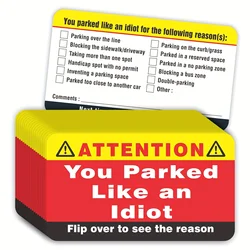 Humorous Bad Parking Violation Cards - Pack of 50 Fun Gag Gifts - 9x5cm