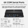 Fanless Industrial Mini PC Intel i7 10610U 6x COM 232/485/TTL 2x LAN 8x USB HDMI DP LVDS GPIO WiFi SIM 4G 5G LTE Windows Linux 6