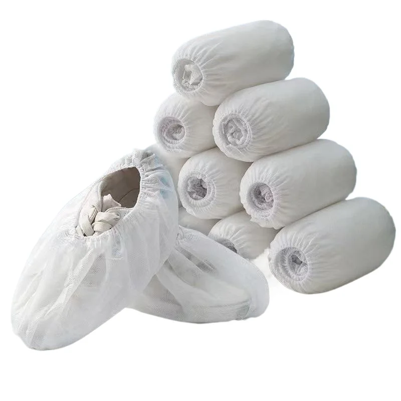 Disposable Shoe Covers Non-Slip Foot Boot Booties Covers Overshoes Non-Woven Foot Protector 100PCS shoe covers disposable shoe covers