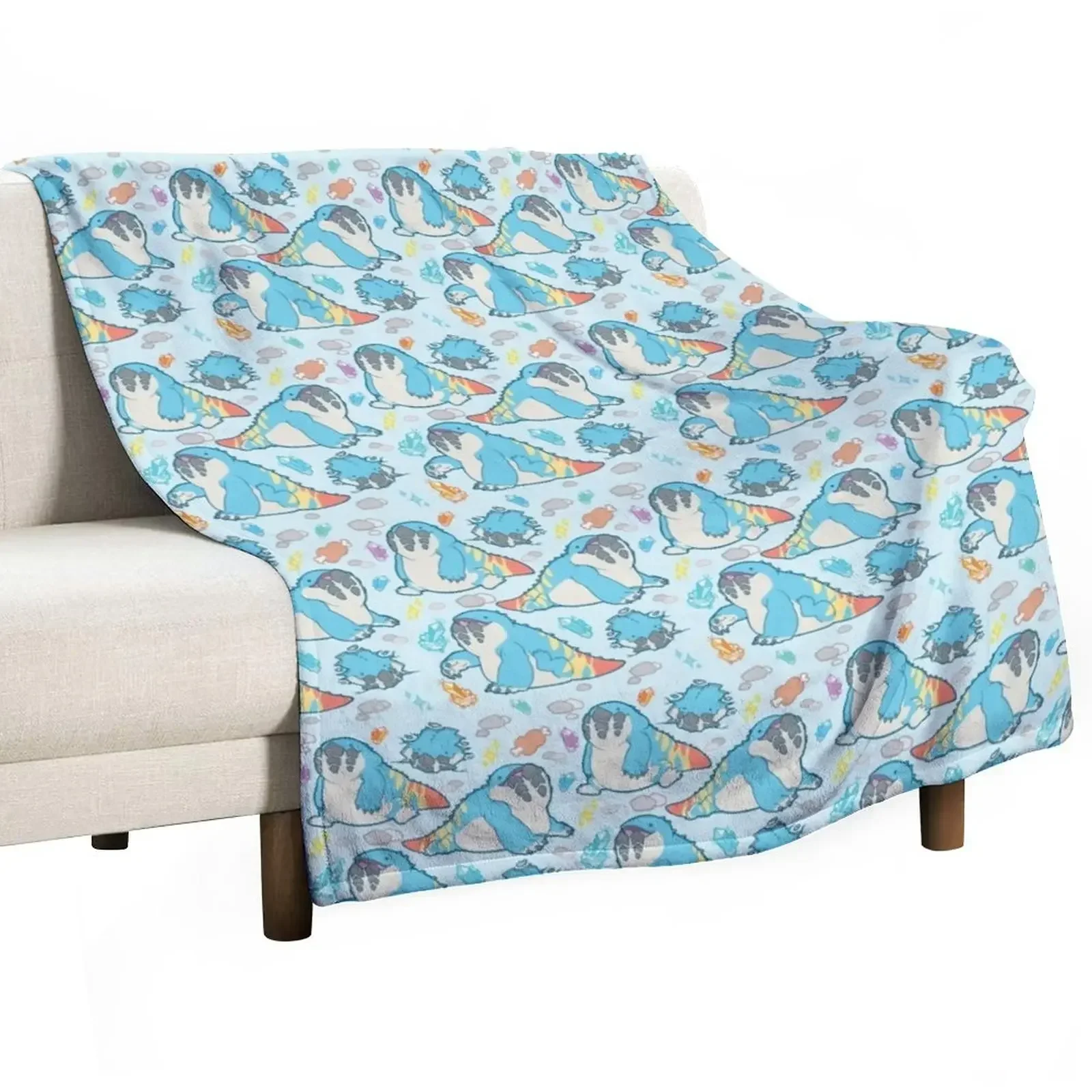 

Dodogama Party Pattern (Pastel Blue) Throw Blanket Loose Weighted Blankets