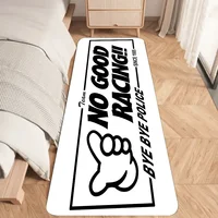 No Good Racing Jdm Street Floor Mat Graphic Printed Flannel Doormats for Bathroom Kitchen Entrance Carpet Home Decor 2