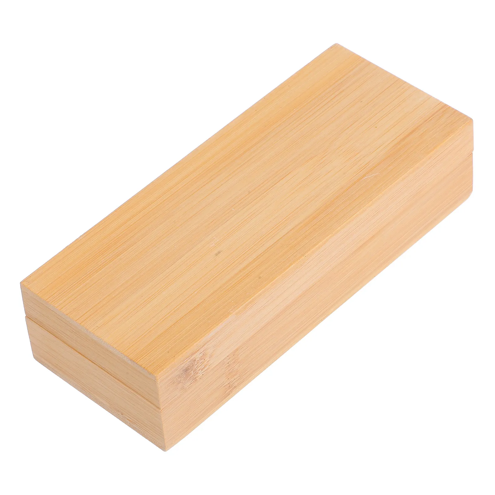 뚜껑이 있는 대형 직사각형 나무 수납 상자, 손으로 광택을 낸 매끄러운 표면, DIY 프로젝트 및 문구류용 미완성 원목