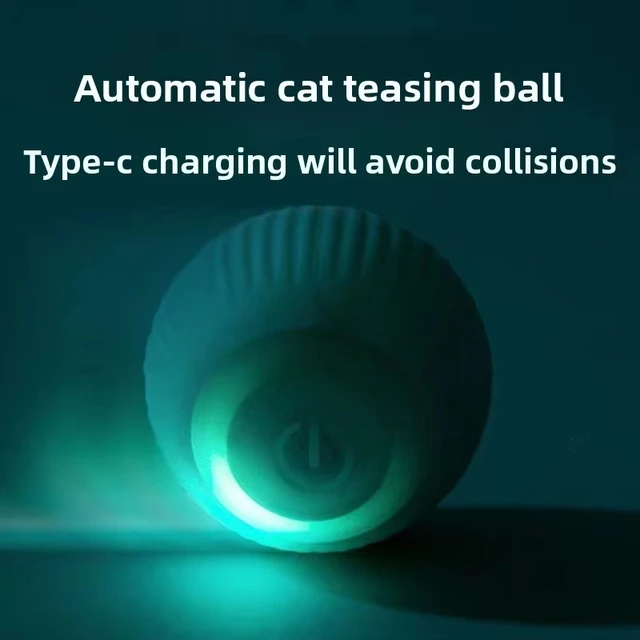 Automatic Moving Ball for Dog and Cat Smart USB Jumping Rotating Interactive Toy Chew Toy for Puppy and Kitten 4
